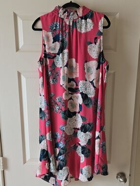 Ivanka Trump Pink Floral High-Low Sleeveless Dress